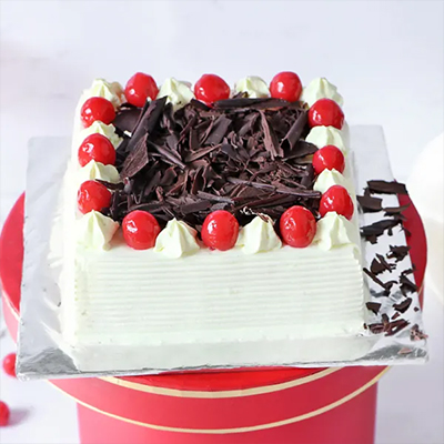 "Square shape Black forest cake - 1kg - Click here to View more details about this Product
